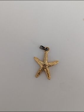 Gold Starfish Pendant Charm